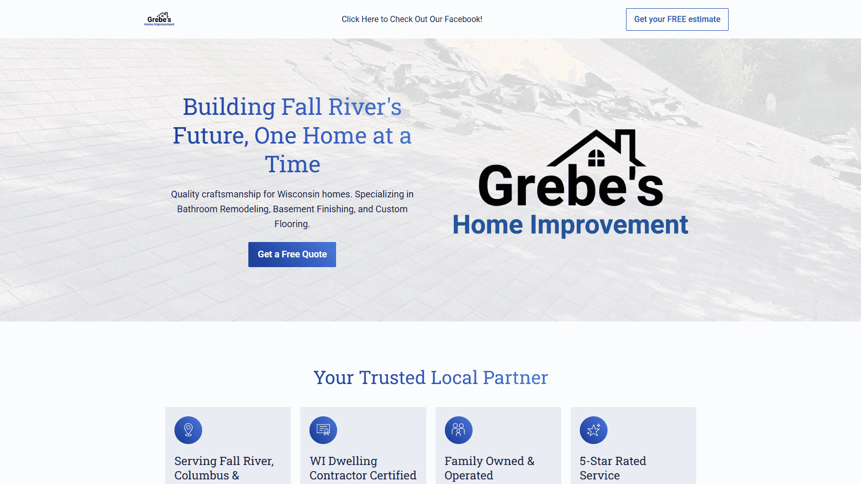 Before: Tier 1 Gamma site for Grebe's Home Improvement